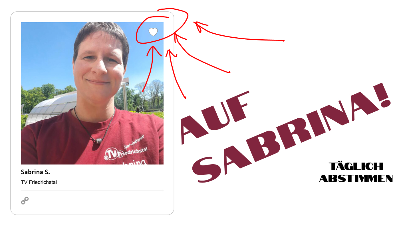 Sabrina gewinnt Sparkassen-Wettbewerb „Eure Trainer gesucht!“ für Baden-Württemberg